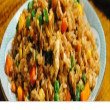 Gebakken rijst (kip.scampi)